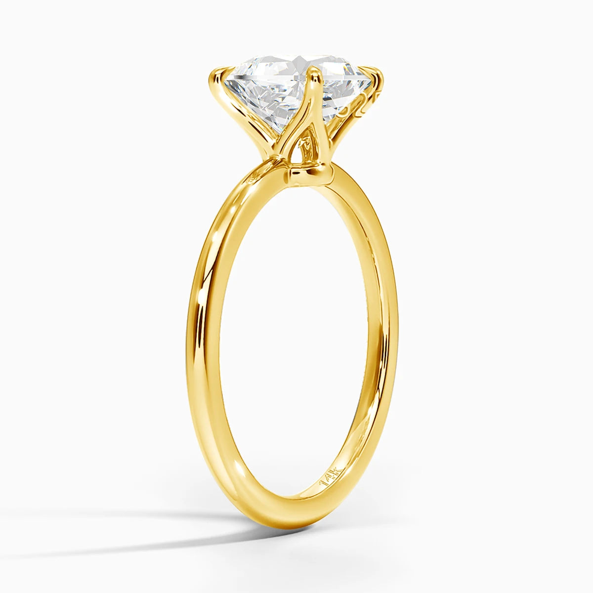 Anel Solitário Moissanite em Ouro 14K